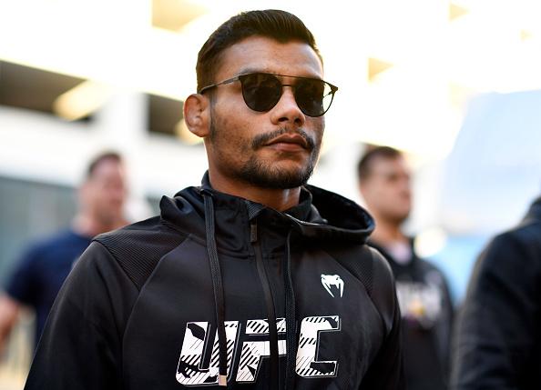 Raulian Paiva na Pesagem Cerimonial do UFC 269. (Foto por Chris Unger/Zuffa LLC)