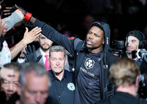 Kevin Holland prepares to fight Alex Oliveira of Brazil in their welterweight fight during the UFC 272 event on March 05, 2022 in Las Vegas, Nevada. (Photo by Chris Unger/Zuffa LLC)