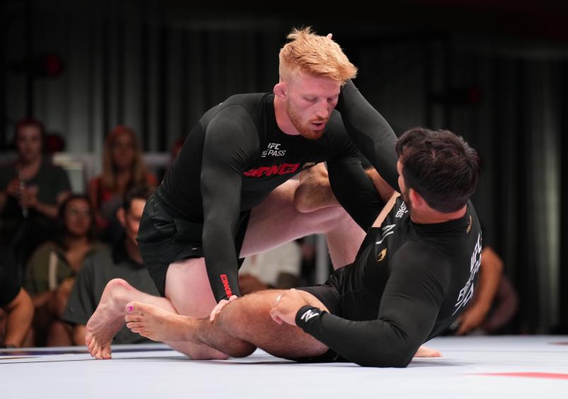 Bo Nickal battles Eliot Kelly during the UFC Fight Pass Invitational 2 grappling event at UFC APEX