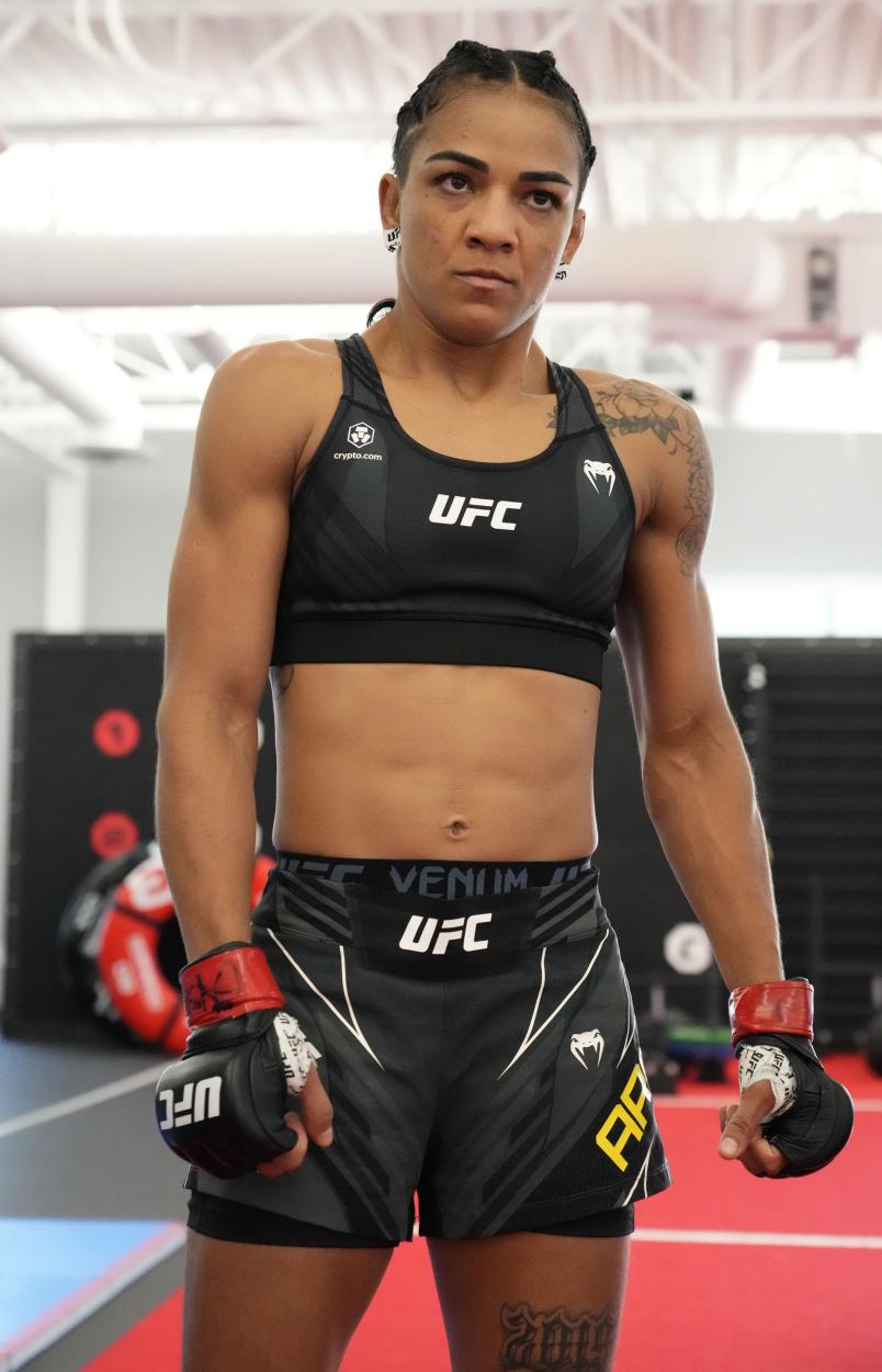 Viviane Araujo of Brazil warms up prior to her fight during the UFC Fight Night event at UFC APEX on May 14, 2022 in Las Vegas, Nevada. (Photo by Mike Roach/Zuffa LLC)