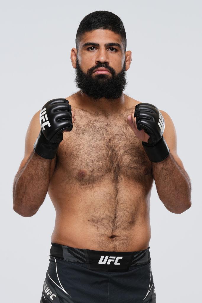 Jacob Malkoun poses for a portrait during a UFC photo session on June 8, 2022 in Singapore, Singapore. (Photo by Mike Roach/Zuffa LLC)