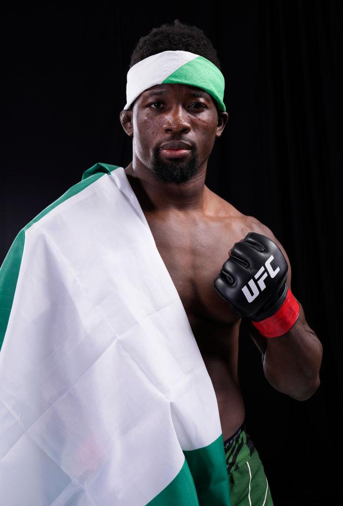 Sodiq Yusuff of Nigeria \mbp during the UFC Fight Night event at UFC APEX on March 12, 2022 in Las Vegas, Nevada. (Photo by Mike Roach/Zuffa LLC)