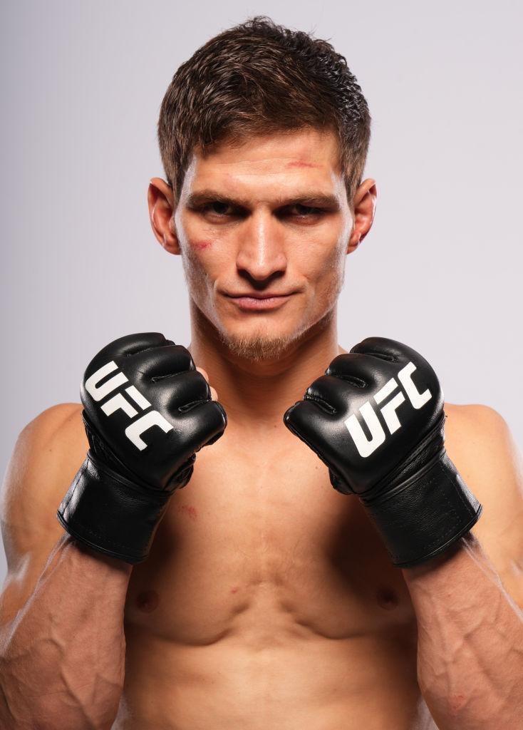 Movsar Evloev of Russia poses for a portrait after his victory during the UFC Fight Night event at UFC APEX on June 04, 2022 in Las Vegas, Nevada. (Photo by Al Powers/Zuffa LLC)