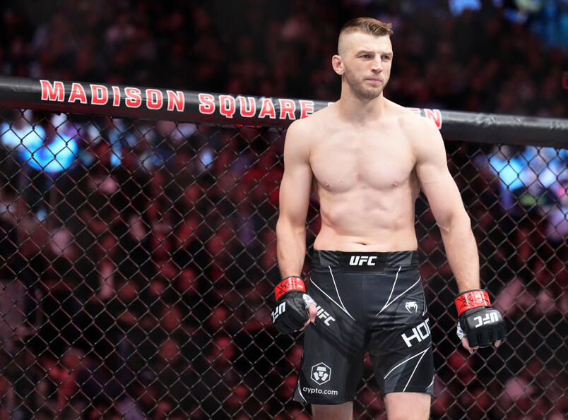 Dan Hooker of New Zealand prepares to fight Claudio Puelles of Peru in a lightweight bout during the UFC 281 event at Madison Square Garden on November 12, 2022 in New York City. (Photo by Chris Unger/Zuffa LLC)