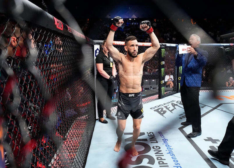 Shannon Ross of Australia prepares to fight Kleydson Rodrigues of Brazil in flyweight fight during the UFC 284 event at RAC Arena on February 12, 2023 in Perth, Australia. (Photo by Chris Unger/Zuffa LLC)