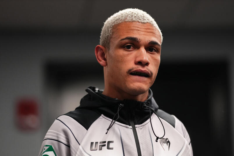 Daniel Lacerda of Brazil waits backstage during the UFC Fight Night event at AT&T Center on March 25, 2023 in San Antonio, Texas. (Photo by Cooper Neill/Zuffa LLC)