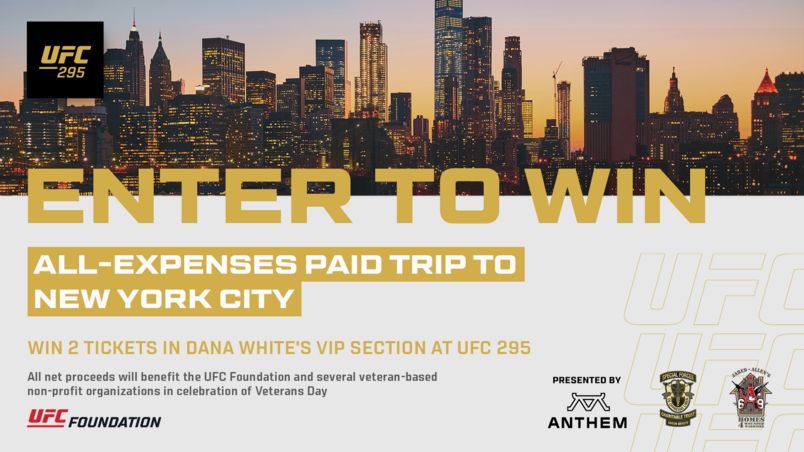 UFC Raises and Donates More Than $80,000 to Commemorate Veterans Day as part of UFC 295 Fight Week