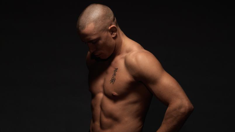 LAS VEGAS - FEBRUARY 2: Georges St. Pierre poses during a portrait shoot on February 2, 2007 in Las Vegas, Nevada. (Photo by Kevin Lynch/Zuffa LLC via Getty Images)