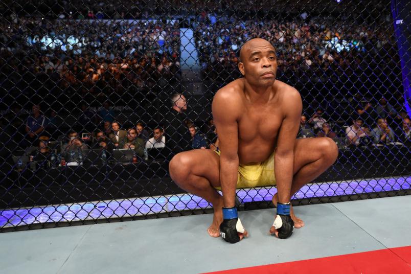 UFC 234 Anderson Silva right before his fight with Israel Adesanya