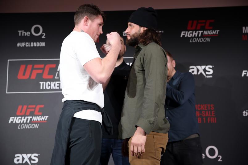 Darren Till and Jorge Masvidal face off during the UFC press confrence