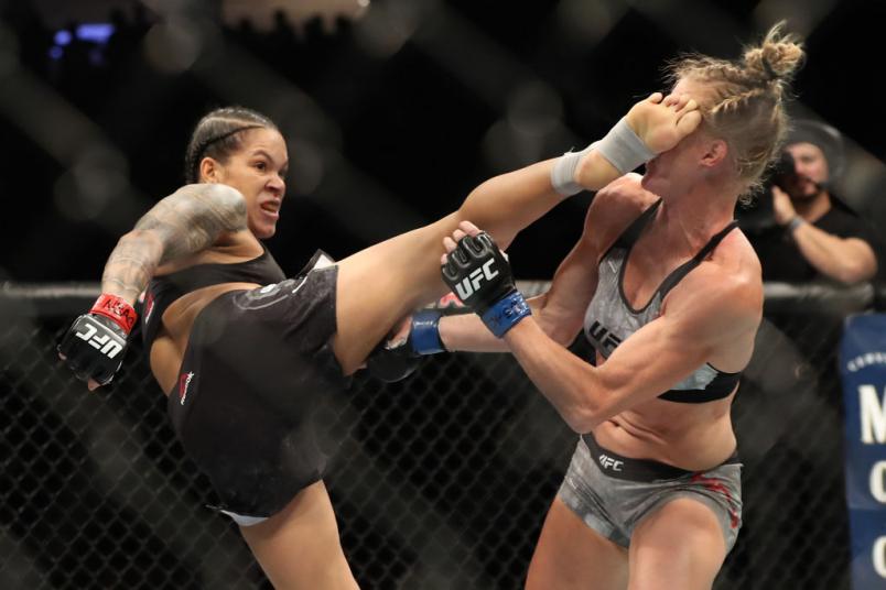 Amanda Nunes of Brazil knocks out Holly Holm