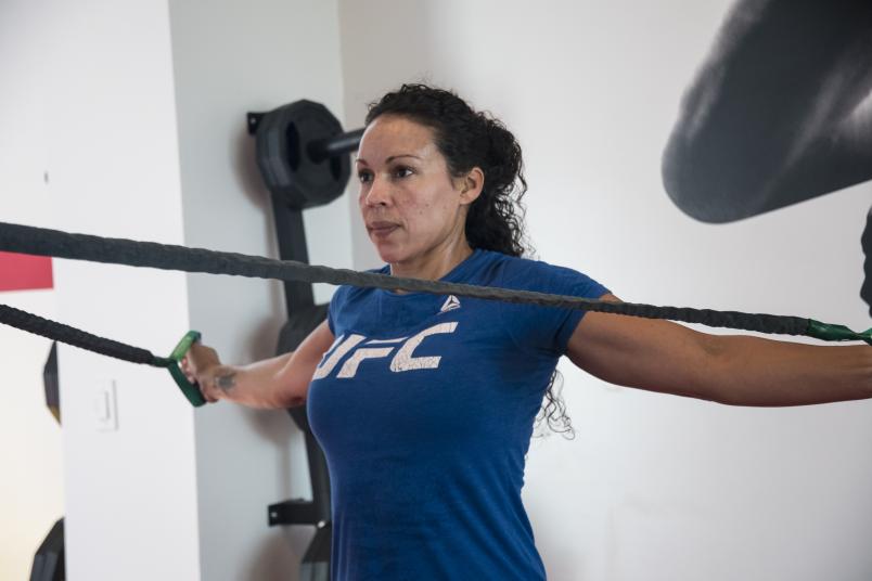 Marion Reneau training at the UFC Performance Institute November 2019