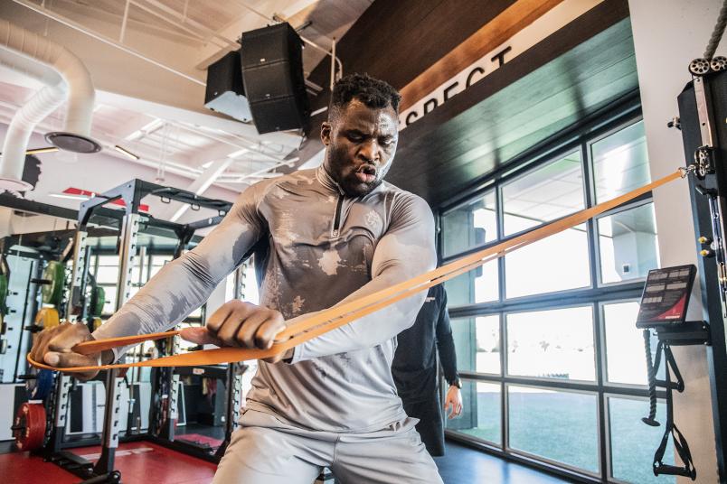 15 - UFC Heavyweight contender Francis Ngannou training at the UFC Performance Institute