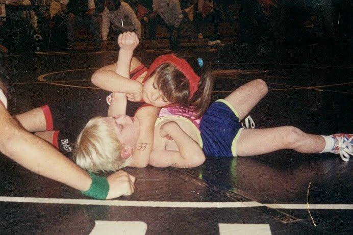Tatiana Suarez old wrestling photo (From @tatianaufc)
