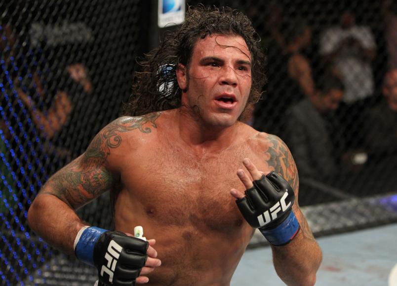 Clay Guida celebrates in the Octagon after defeating Anthony Pettis at the Ultimate Fighter Season 13 Finale at the Pearl at the Palms on June 4, 2011 in Las Vegas, Nevada. (Photo by Josh Hedges/Zuffa LLC/Zuffa LLC via Getty Images)