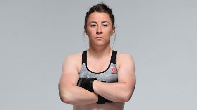 LIVERPOOL, ENGLAND - MAY 23:  Molly McCann of England poses for a portrait during a UFC photo session on May 23, 2018 in Liverpool, England. (Photo by Josh Hedges/Zuffa LLC/Zuffa LLC via Getty Images)