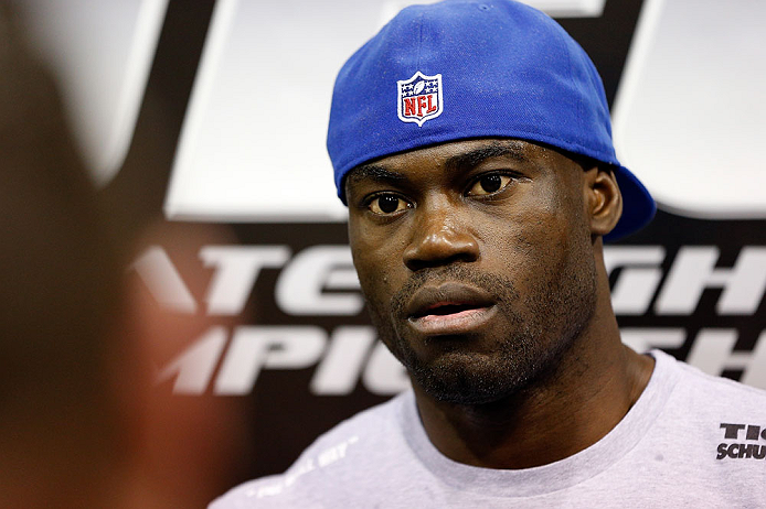 LAS VEGAS, NV - APRIL 11: Uriah Hall interacts with media at the UFC Training Center on April 11, 2013 in Las Vegas, Nevada. (Photo by Josh Hedges/Zuffa LLC/Zuffa LLC via Getty Images)
