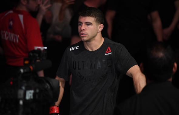 Al Iaquinta prepares to enter the Octagon prior to his lightweight bout against Donald Cerrone during the UFC Fight Night event at Canadian Tire Centre on May 4, 2019 in Ottawa, Ontario, Canada. (Photo by Jeff Bottari/Zuffa LLC)