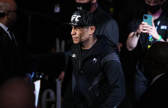 Tony Ferguson walks out as he prepares to face Beneil Dariush in their lightweight bout during the UFC 262 event at Toyota Center on May 15, 2021 in Houston, Texas. (Photo by Josh Hedges/Zuffa LLC)