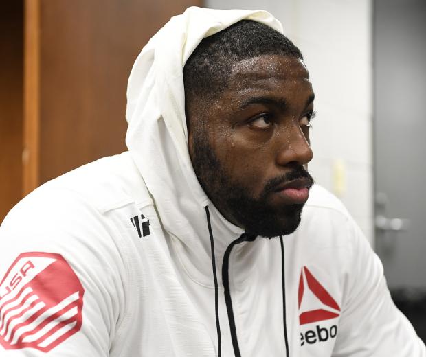 Walt Harris warms up prior to his fight during the UFC fight night event at VyStar Veterans Memorial Arena on May 16, 2020 in Jacksonville, Florida. (Photo by Mike Roach/Zuffa LLC)