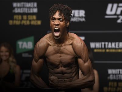 MELBOURNE, AUSTRALIA - FEBRUARY 09: Jalin Turner weighs in during the UFC 234 weigh-in at Rod Laver Arena on February 09, 2019 in the Melbourne Australia. (Photo by Jeff Bottari/Zuffa LLC/Zuffa LLC via Getty Images)