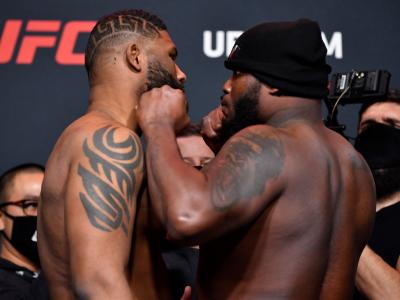 Curtis Blaydes e Derrick Lewis fazem encarada na pesagem do UFC Vegas 19