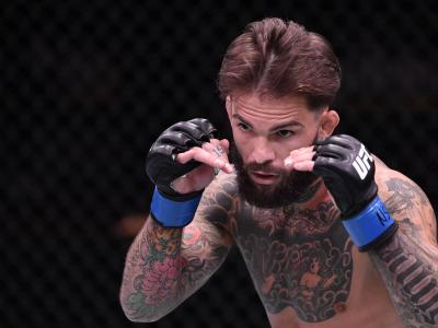 Cody Garbrandt battles Raphael Assuncao of Brazil in their bantamweight bout during the UFC 250 event at UFC APEX on June 06, 2020 in Las Vegas, Nevada. (Photo by Jeff Bottari/Zuffa LLC)