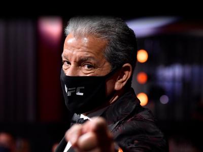 Octagon announcer Bruce Buffer is seen in attendance during the UFC 250 event at UFC APEX on June 06, 2020 in Las Vegas, Nevada. (Photo by Jeff Bottari/Zuffa LLC)