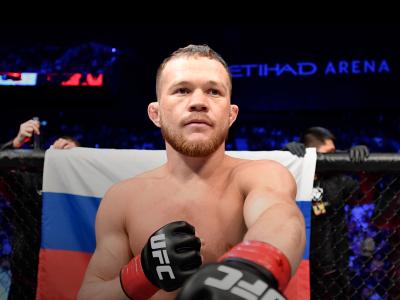 Petr Yan of Russia prepares to fight Cory Sandhagen in the UFC interim bantamweight championship fight during the UFC 267 event at Etihad Arena on October 30, 2021 in Yas Island, Abu Dhabi, United Arab Emirates. (Photo by Chris Unger/Zuffa LLC)