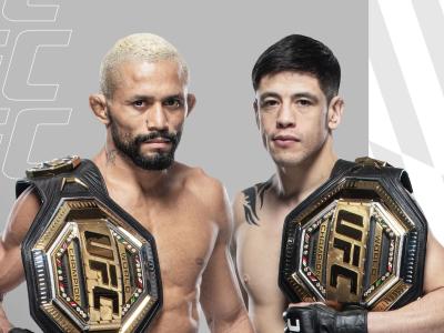 Arte de anúncio da luta entre Deiveson Figueiredo e Brandon Moreno no UFC 283, em janeiro de 2023 (Divulgação)