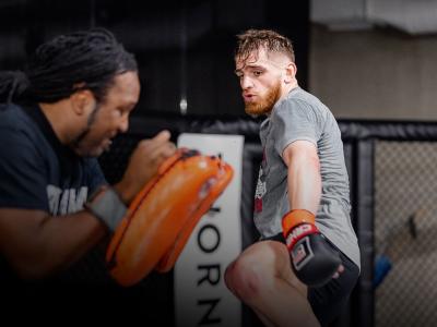 Edmen Shahbazyan trains at the UFC Performance Institute in Las Vegas, Nevada, on December 7, 2022. (Photo by Zac Pacleb/Zuffa LLC)