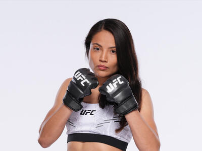 Melissa Martinez poses for a portrait during a UFC photo session on October 16, 2024 in Las Vegas, Nevada. (Photo by Jeff Bottari/Zuffa LLC)