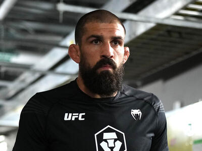 Court McGee walks out from backstage during the UFC Fight Night event at Moody Center on June 18, 2022 in Austin, Texas. (Photo by Cooper Neill/Zuffa LLC)
