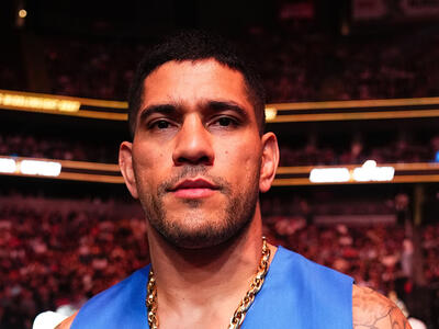 UFC light heavyweight champion Alex Pereira is seen in attendance during the UFC 302 event at Prudential Center on June 01, 2024 in Newark, New Jersey