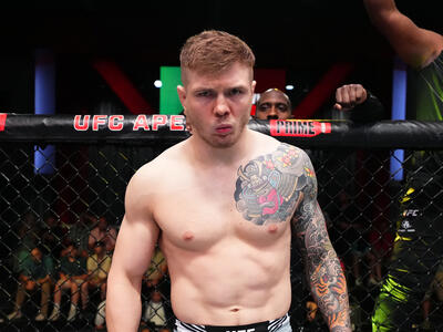 Marvin Vettori of Italy prepares to fight Jared Cannonier in a middleweight fight during the UFC Fight Night event at UFC APEX on June 17, 2023 in Las Vegas, Nevada. (Photo by Chris Unger/Zuffa LLC)