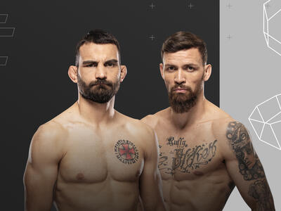 Arte anunciando a luta entre Benoit Saint Denis e Mauricio Ruffy no UFC Paris; evento acontece no dia 6 de setembro de 2025 na França. (Divulgação)