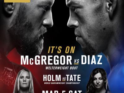 Nate Diaz Conor McGregor Holly Holm Miesha Tate UFC 196 event poster