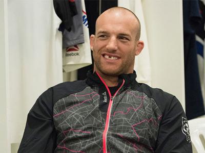 RIO DE JANEIRO, BRAZIL - AUGUST 01:  Patrick Cummins of the United States hangs out backstage during the UFC 190 event inside HSBC Arena on August 1, 2015 in Rio de Janeiro, Brazil.  (Photo by Jeff Bottari/Zuffa LLC/Zuffa LLC via Getty Images)