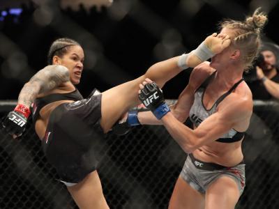 Amanda Nunes of Brazil knocks out Holly Holm 