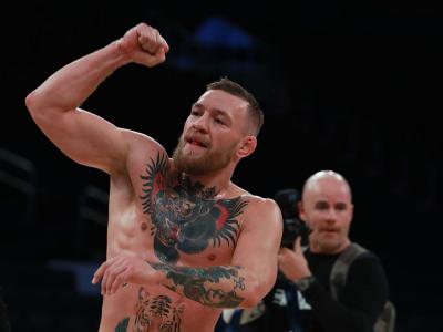 NEW YORK, NY - NOVEMBER 09:  UFC Featherweight Champion Conor McGregor takes part in UFC 205 Open Workouts at Madison Square Garden on November 9, 2016 in New York City.  (Photo by Michael Reaves/Getty Images)