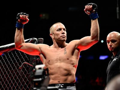 NEW YORK, NY - NOVEMBER 04:  Georges St-Pierre of Canada prepares to enter the Octagon prior to facing Michael Bisping of England in their UFC middleweight championship bout during the UFC 217 event inside Madison Square Garden on November 4, 2017 in New 