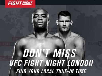 UFC Fight Night Silva vs Bisping London Global tune-in map teaser