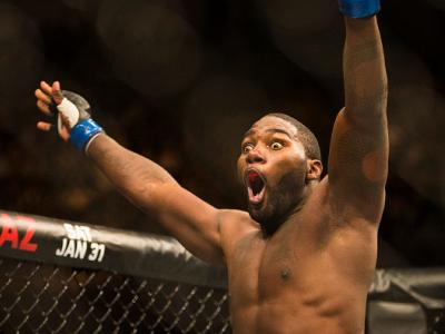 STOCKHOLM, SWEDEN - JANUARY 24: Anthony Johnson of the United States reacts after defeating Alexander Gustafsson of Sweden during the UFC Fight Night event at Tele2 Arena on January 24, 2015 in Stockholm, Sweden. (Photo by Michael Campanella/Zuffa LLC/Zuf