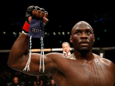 ZAGREB, CROATIA - APRIL 10:   Jared Cannonier celebrates his knock out victory over Cyril Asker in the first round in their heavyweight bout during the UFC Fight Night event at the Arena Zagreb on April 10, 2016 in Zagreb, Croatia. (Photo by Srdjan Stevan