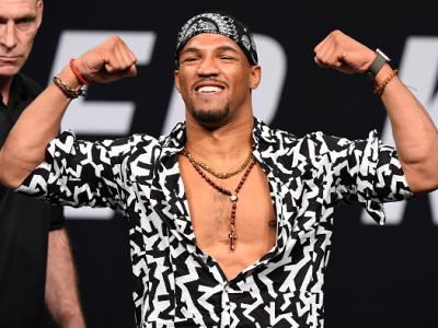 DALLAS, TX - MAY 12:  Kevin Lee poses for the fans and media during the UFC Summer Kickoff Press Conference at the American Airlines Center on May 12, 2017 in Dallas, Texas. (Photo by Josh Hedges/Zuffa LLC/Zuffa LLC via Getty Images)