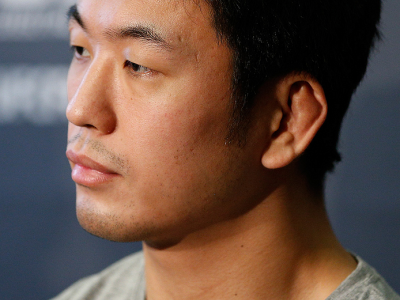 DUBLIN, IRELAND - JULY 16:  Naoyuki Kotani interacts with media at a press conference during the UFC media day at Royal Hospital Kilmainham on July 16, 2014 in Dublin, Ireland. (Photo by Josh Hedges/Zuffa LLC/Zuffa LLC via Getty Images)